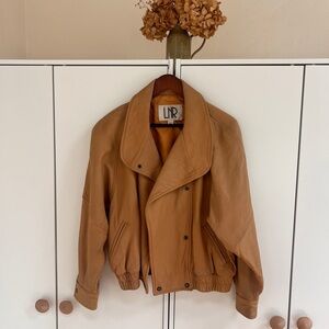 LNR Genuine Leather Tan Jacket S